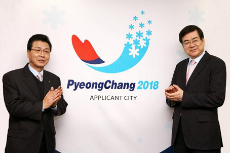 pyeongchang pyeongchang 韓國(guó)平昌公布申辦2018年冬奧會(huì)會(huì)徽;附3城市申奧會(huì)徽投票